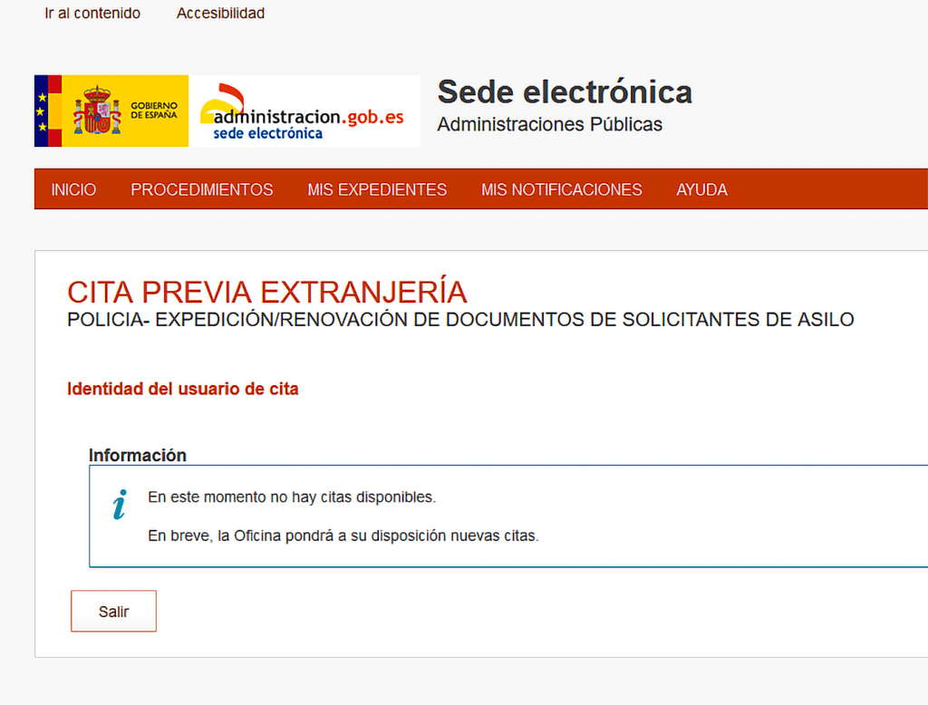 Solicitar cita extranjería